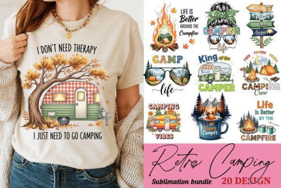 Download Retro Camping Sublimation Bundle - Premium Resources