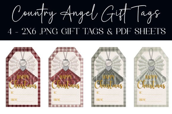 Download Country Angel Happy Christmas Gift Tags - Premium Resources
